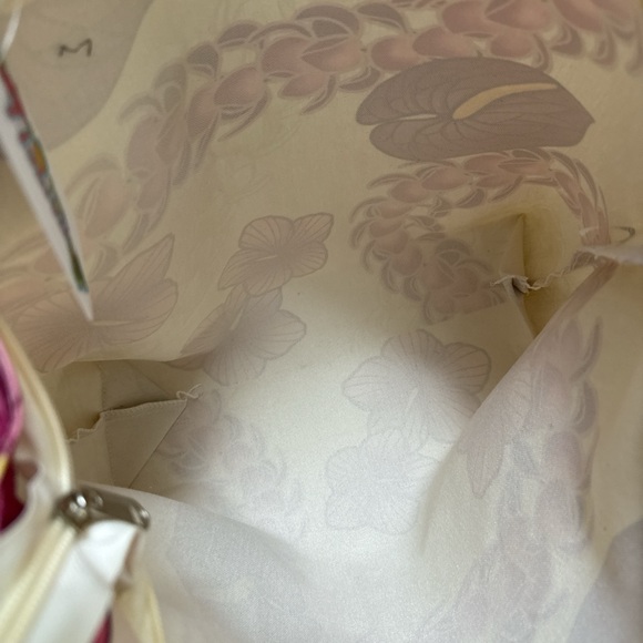 Floral Cream Canvas Tote Bag - Picture 3 of 5